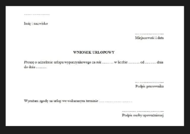 Urlop wypoczynkowy. Znasz zasady? Sprawdź wzór wniosku Urlop wypoczynkowy. Znasz zasady? Sprawdź wzór wniosku