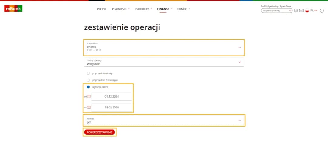 Wyciąg mbank - sprawdź saldo i historię transakcji na swoim koncie online